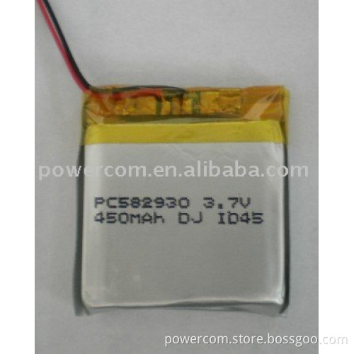Li-Polymer rechargebale battery pack for (PC.582930)